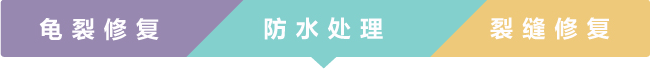 亀裂補修、防水補修、ヒビ補修